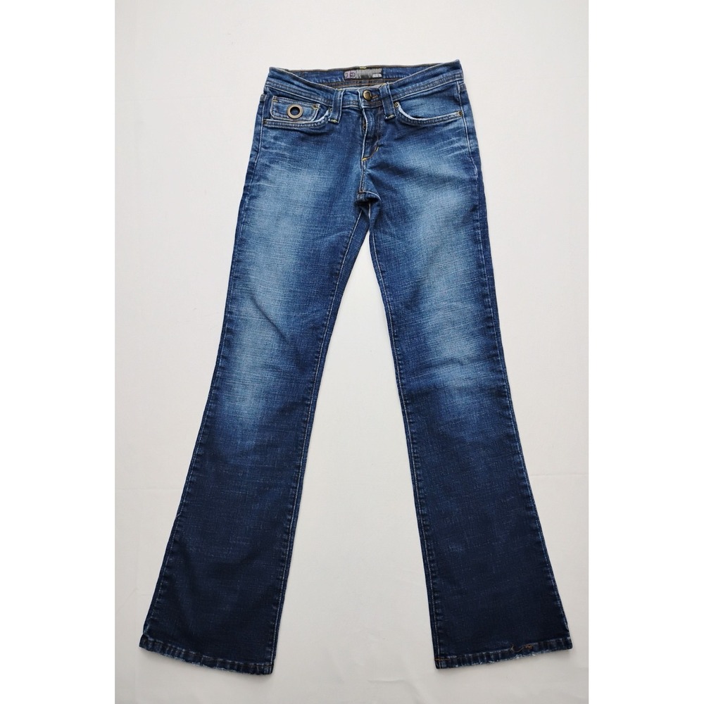 Joe's Jeans Made in USA Boot Cut 26 Stretch Low Rise Denim Pocket Flaps Y2K